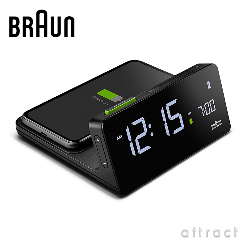 BRAUN ブラウン Wireless Charging Digital Alarm Clock ワイヤレス