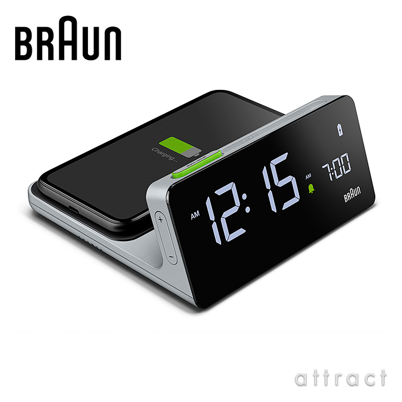 BRAUN ブラウン Wireless Charging Digital Alarm Clock ワイヤレス