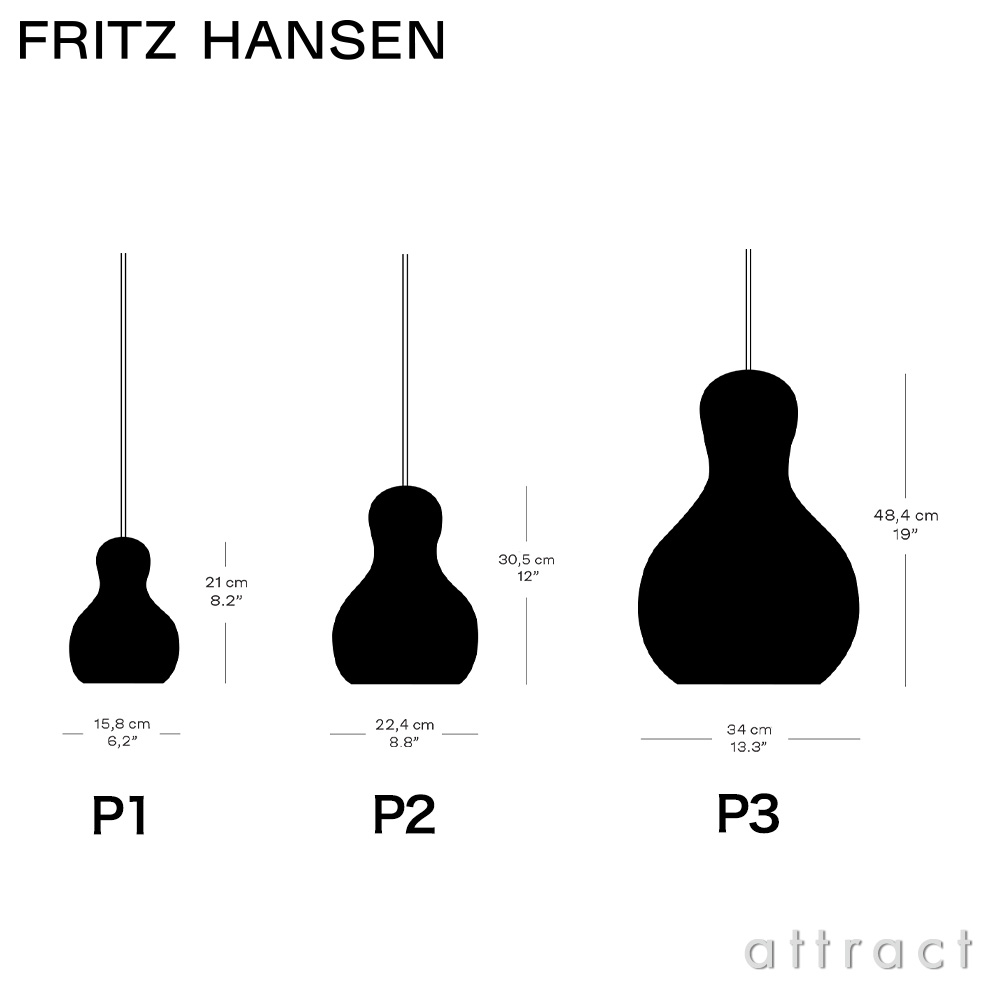 Fritz Hansen フリッツ ハンセン Calabash カラバッシュ P3 ペンダントランプ カラー シルバー デザイン コンプロット デザイン Attract Official Site