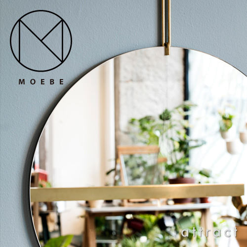 MOEBE ムーベ WALL MIRROR ウォールミラー 壁掛け鏡 Φ30cm カラー：2色