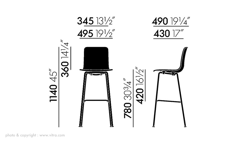 Vitra ヴィトラ HAL ハル RE Stool スツール ハイ SH78cm スチール