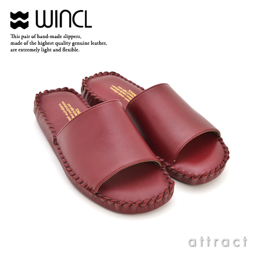 WINCL ウィンクル Leather Slippers レザースリッパ 前あきタイプ 全5