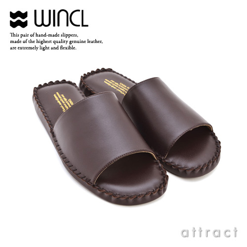WINCL ウィンクル Leather Slippers レザースリッパ 前あきタイプ 全5