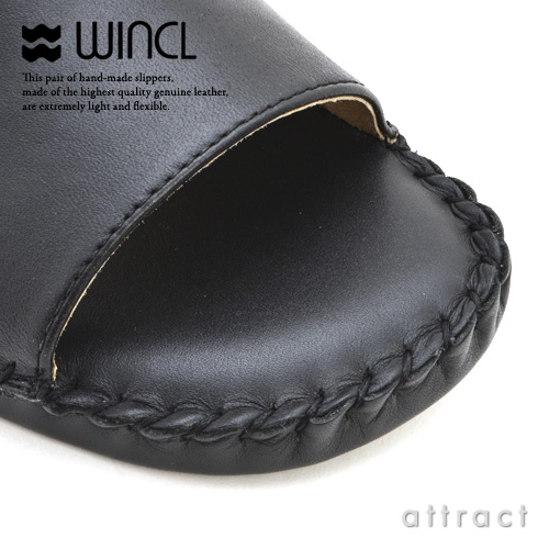 WINCL ウィンクル Leather Slippers レザースリッパ 前あきタイプ 全5